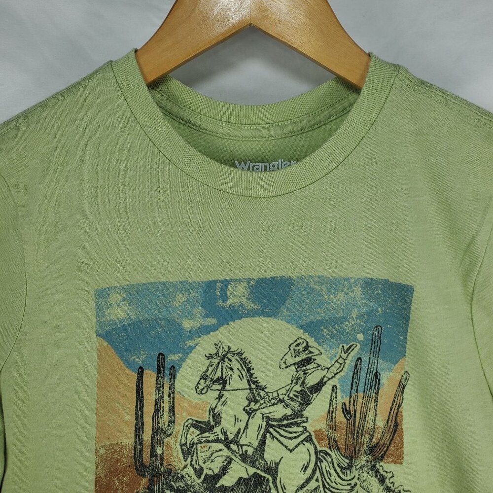 Wrangler Men's Green T-Shirt Short Sleeve Graphic Print Size Small (C-5) - Picture 3 of 9